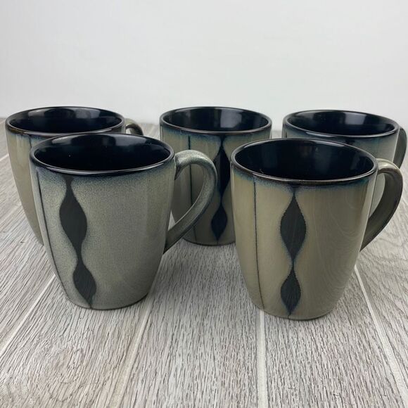 Sango 4508 Prelude Black Coffee Mugs Set of 5 - Picture 6 of 8